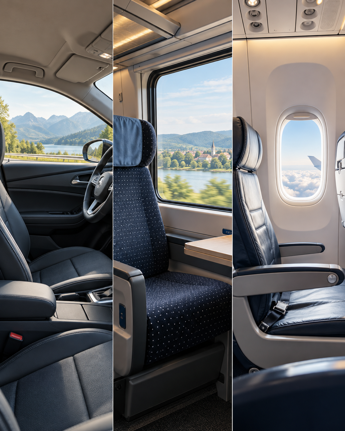 Auto, Bahn oder Flugzeug: Welches Pendel-/Reisemittel ist für deinen Rücken am günstigsten?