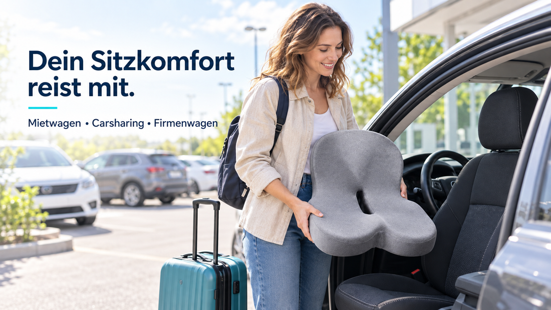 Mietwagen, Carsharing &amp; Co: Warum dein eigenes Sitzkissen bei wechselnden Autositzen besonders wichtig ist