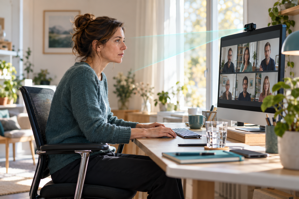 Meeting-Marathon: Warum du in Videocalls besonders starr sitzt