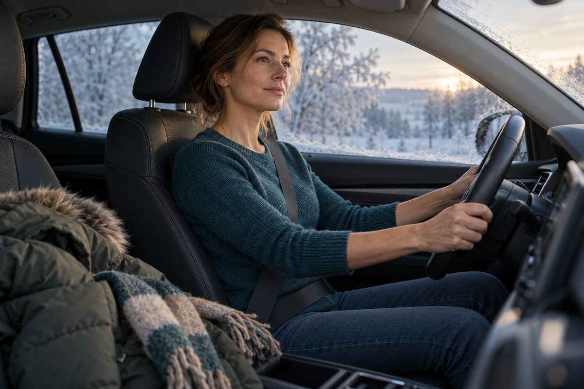 Winter im Auto: Was Kälte mit deinem Rücken zu tun hat (und was nicht)