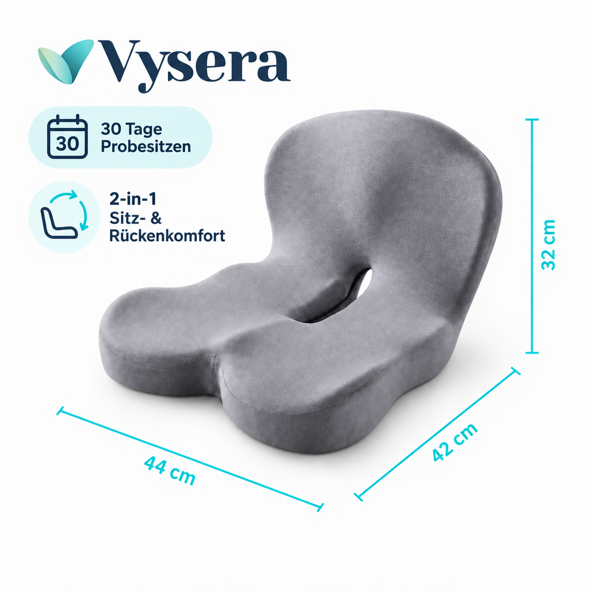 ErgoDuo 2-in-1 Ergonomisches Sitz- & Lendenwirbelkissen