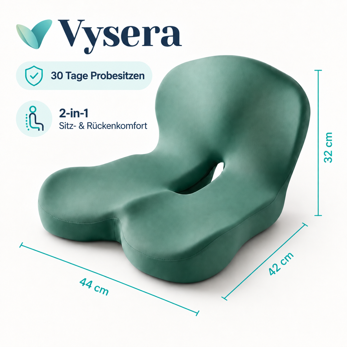 ErgoDuo 2-in-1 Ergonomisches Sitz- & Lendenwirbelkissen