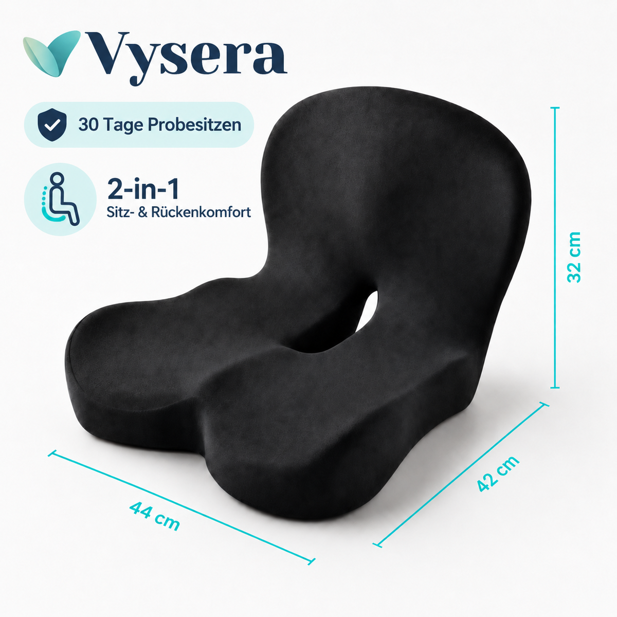 ErgoDuo 2-in-1 Ergonomisches Sitz- & Lendenwirbelkissen
