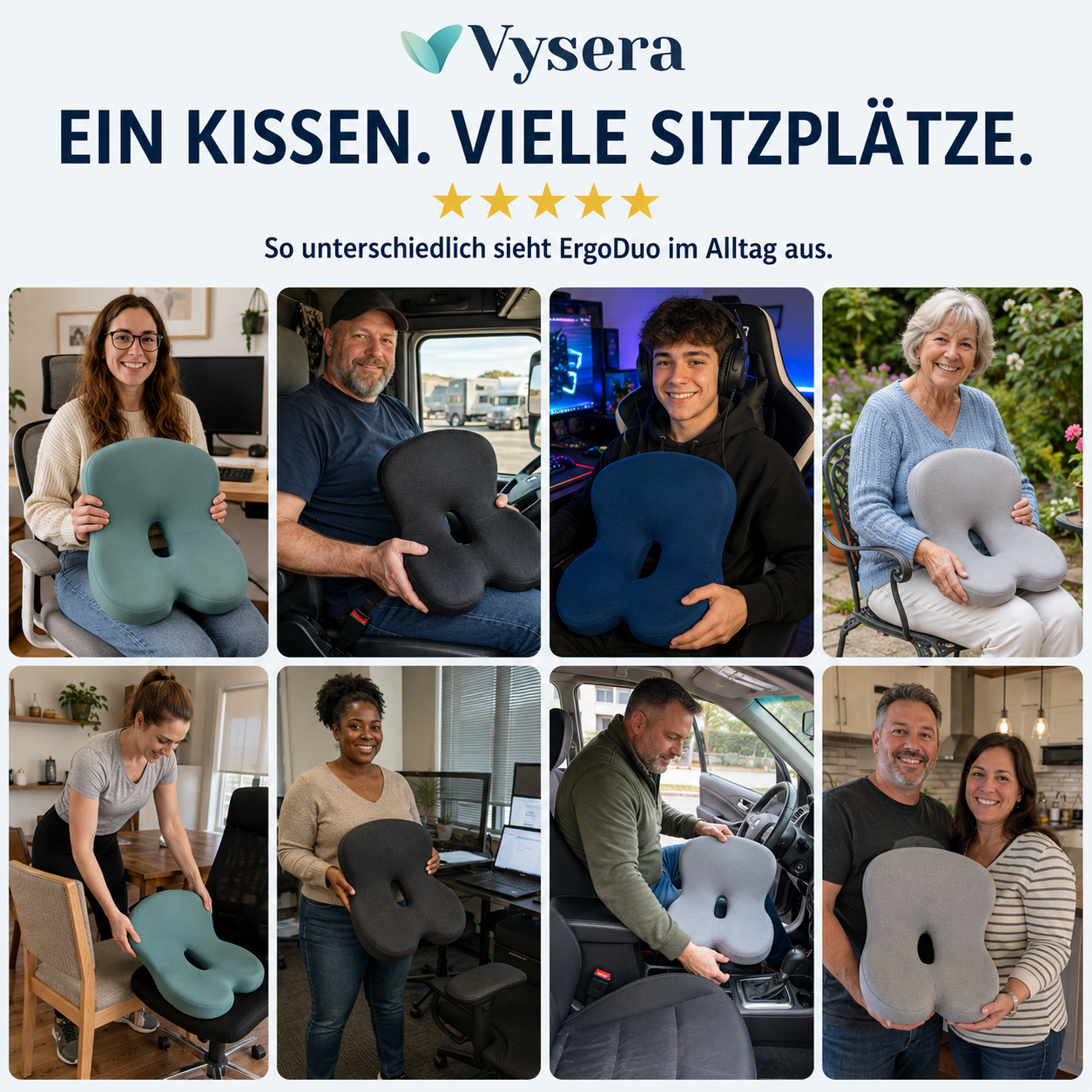 Vysera ErgoDuo – Sitzkissen für einen schmerzfreien Tag