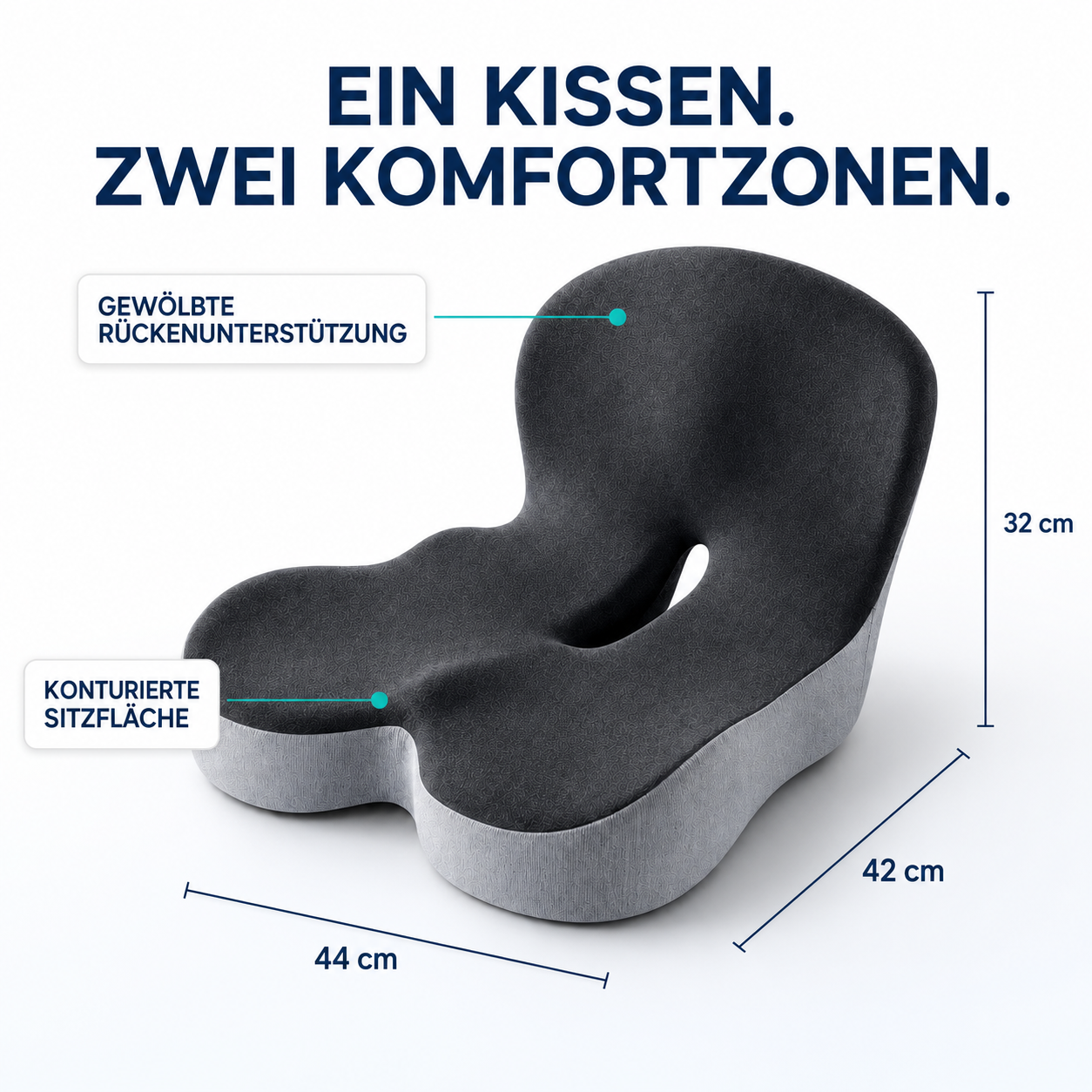 Ein Kissen 2 Komfortzonen