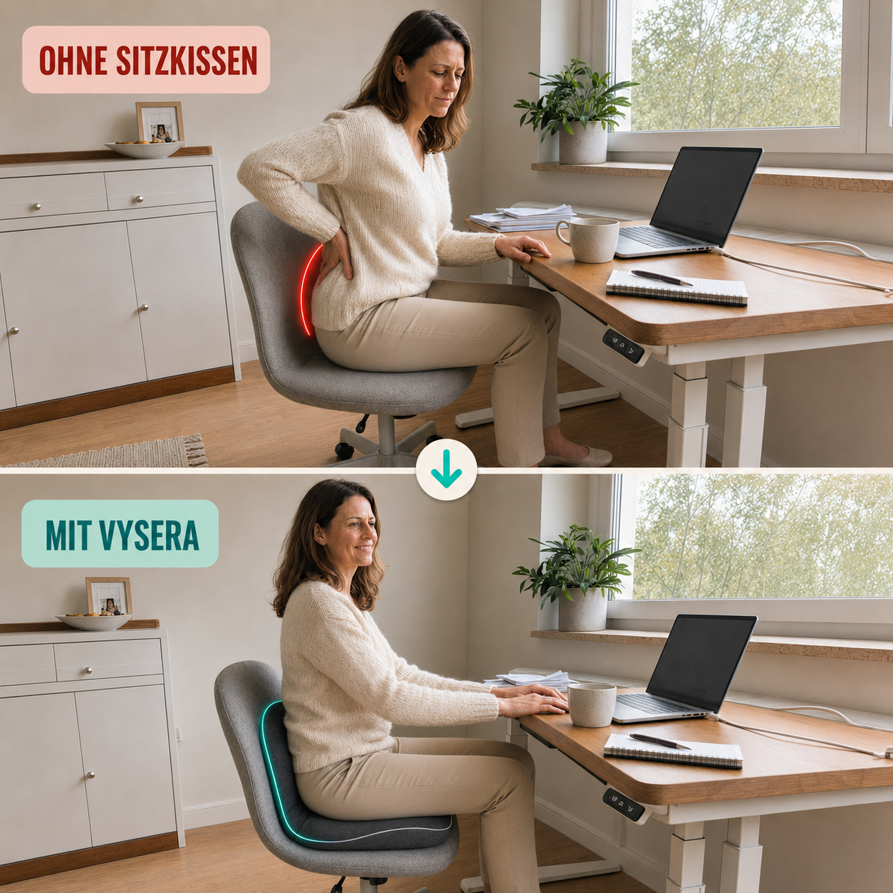 Vysera ErgoDuo – Sitzkissen für einen schmerzfreien Tag