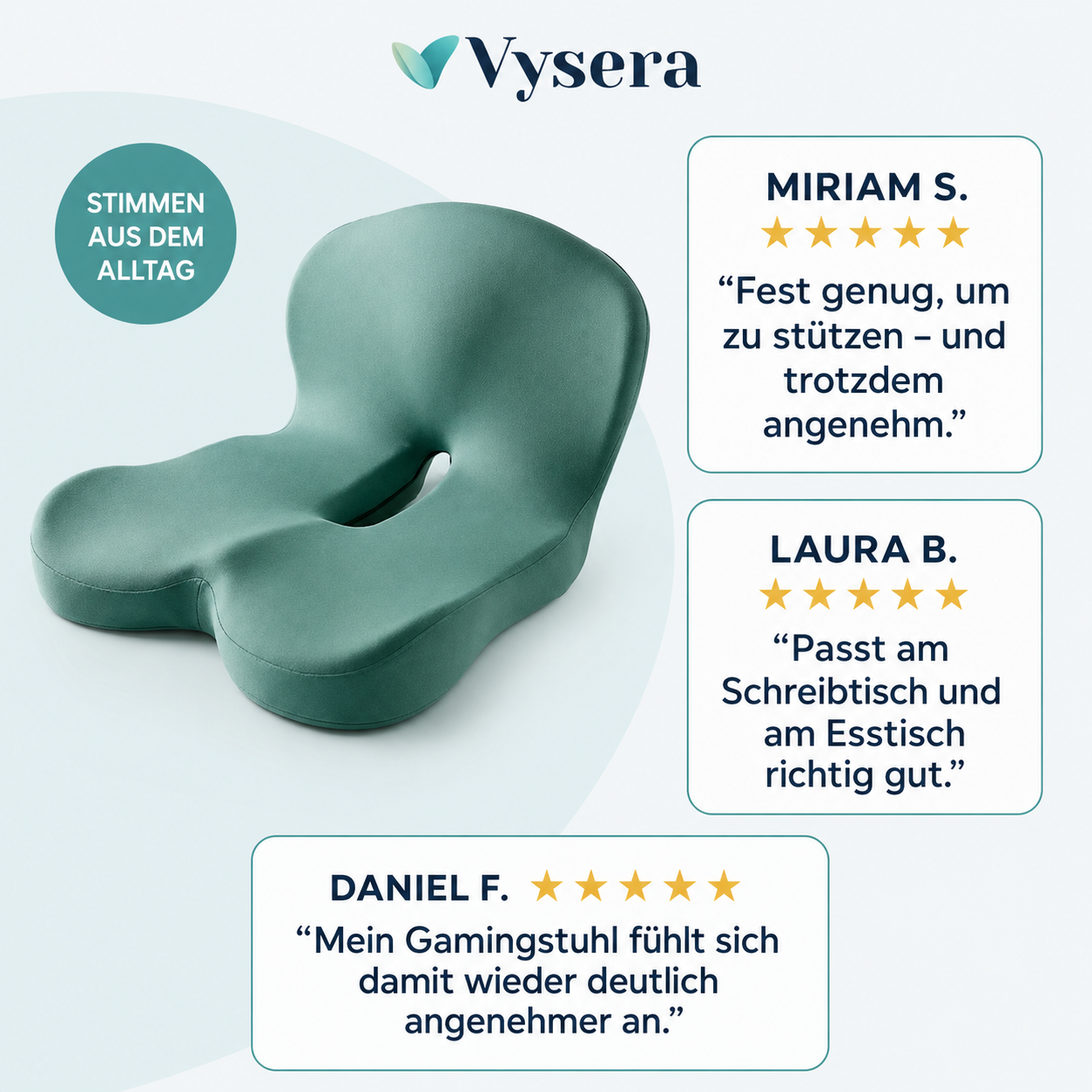 Vysera ErgoDuo – Sitzkissen für einen schmerzfreien Tag