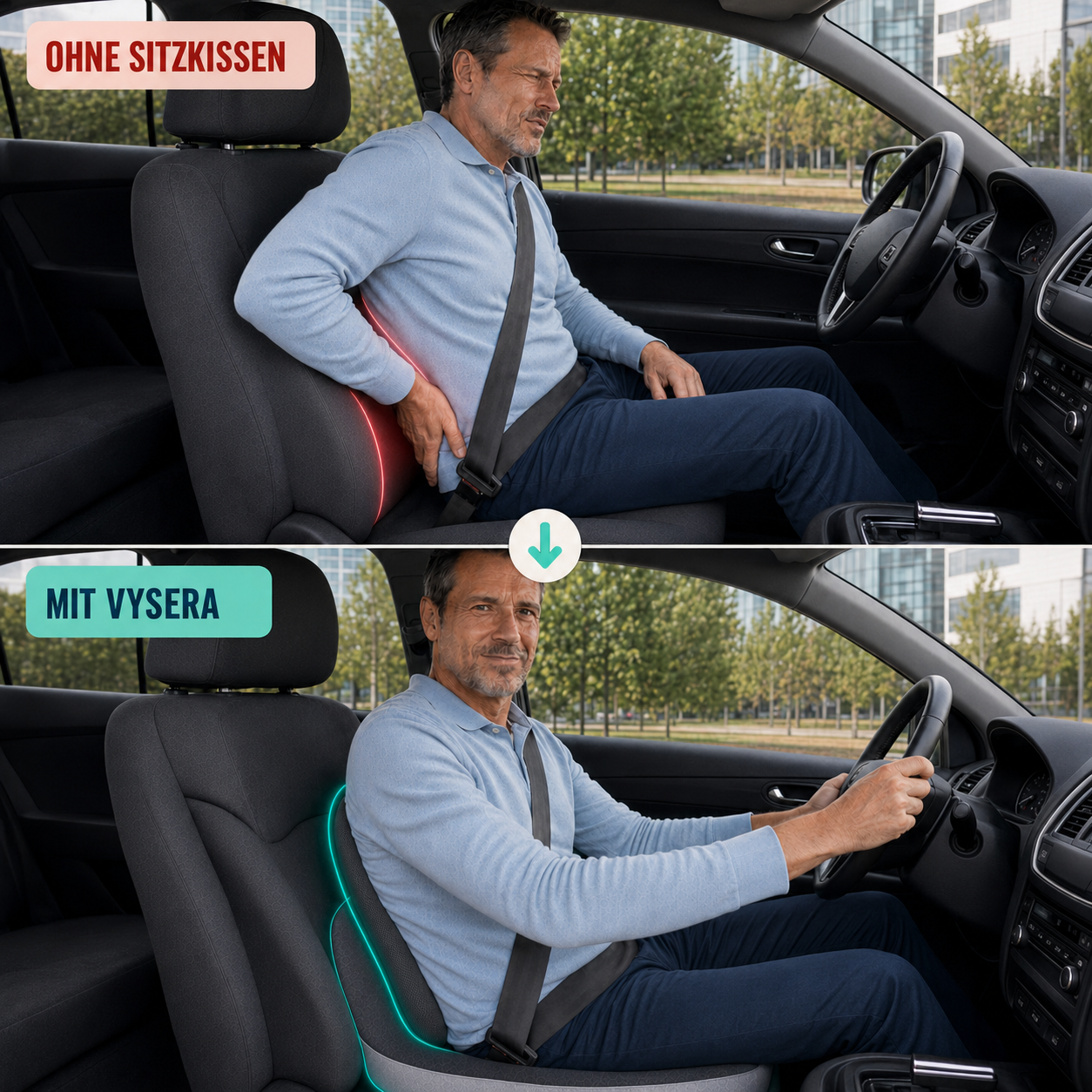 Vysera ErgoDuo – Sitzkissen für einen schmerzfreien Tag